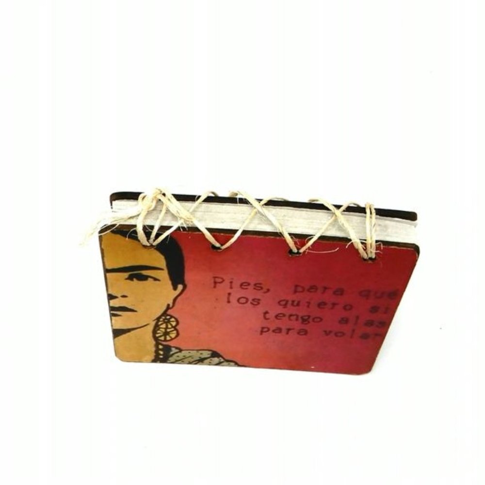 Mexican artisan notebook hand made Frida iconic de